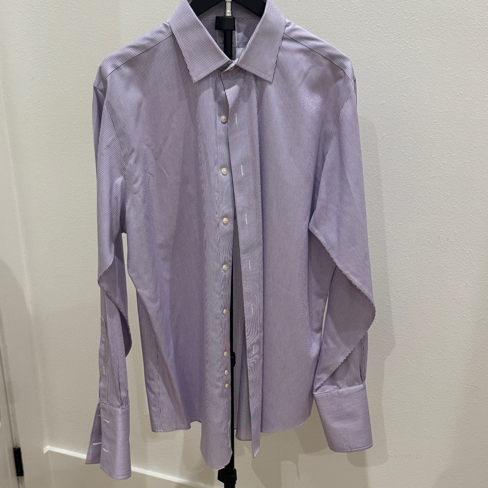 Brooks Brothers Lavender pin stripe Dress Shirt